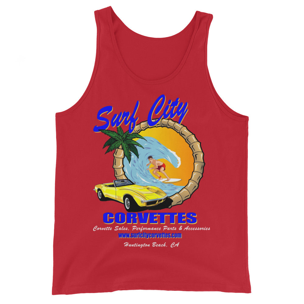 Surf City Corvettes Tank Top - Red
