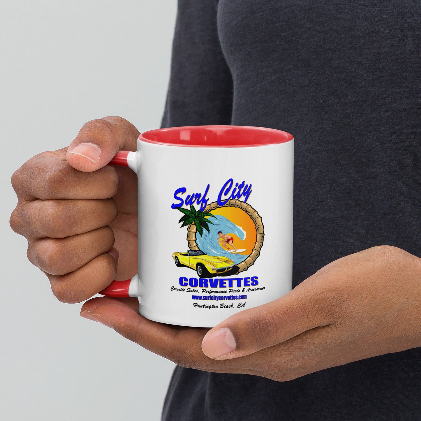 Surf City Corvettes Logo Coffee Mug - Red