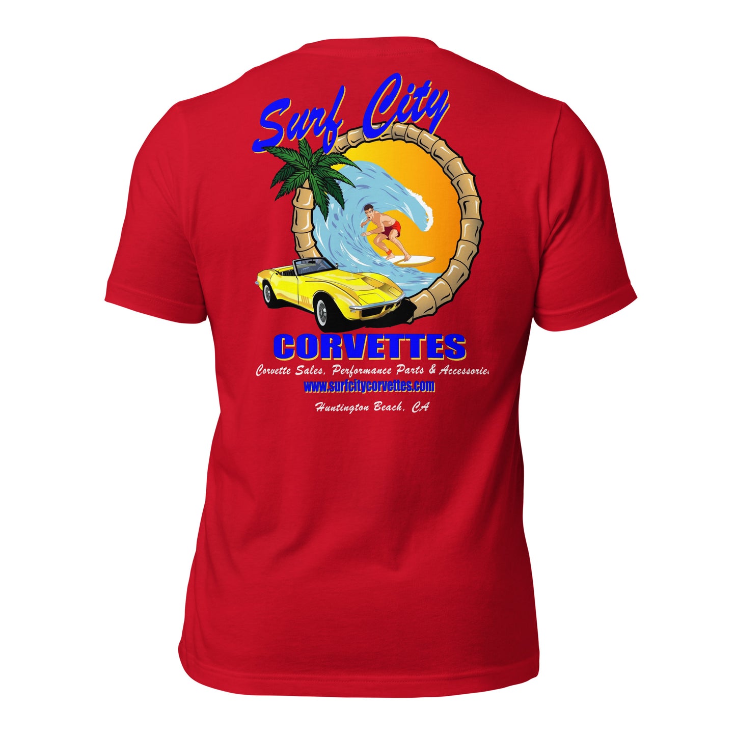 Surf City Corvettes T-Shirt - Red