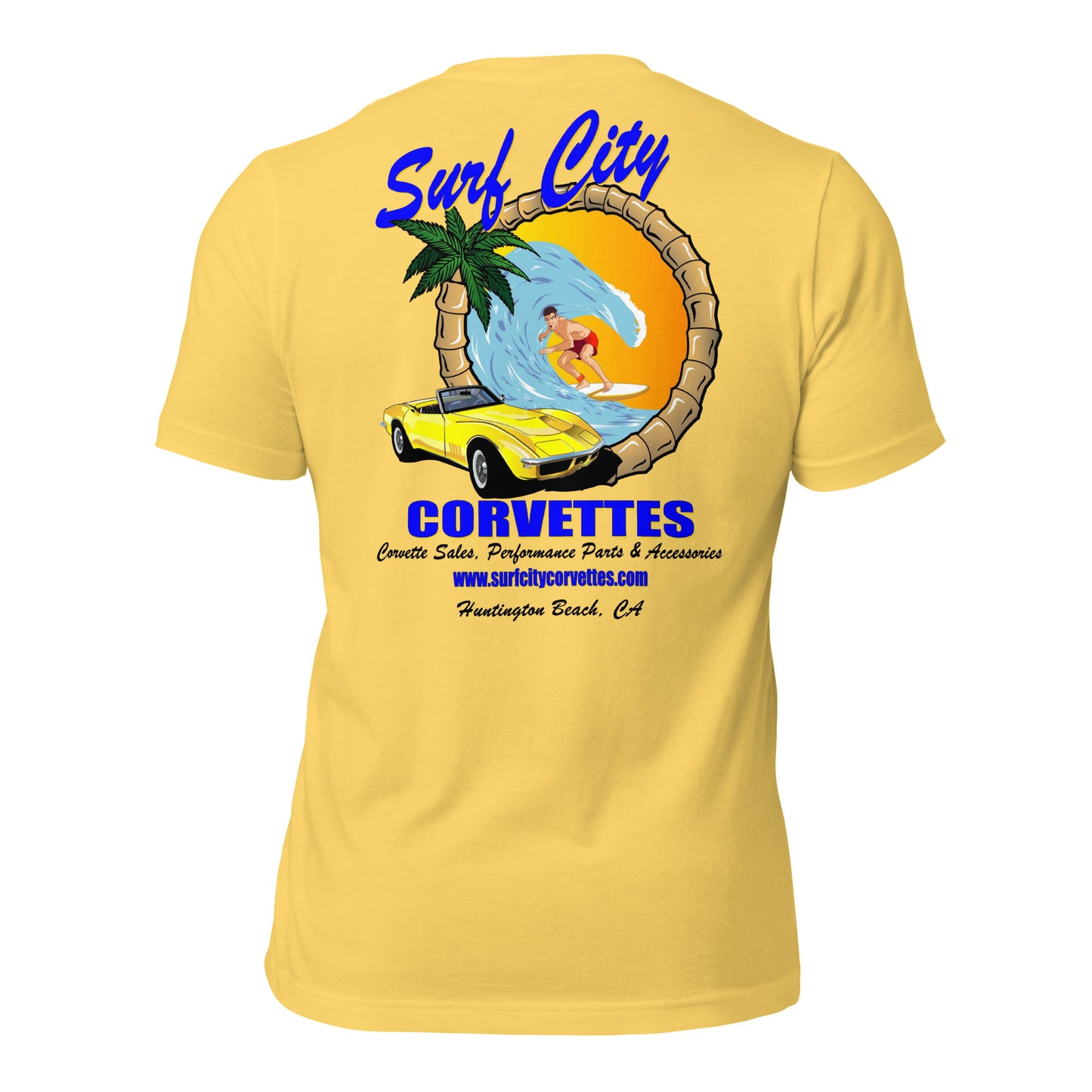 Surf City Corvettes T-Shirt - Yellow