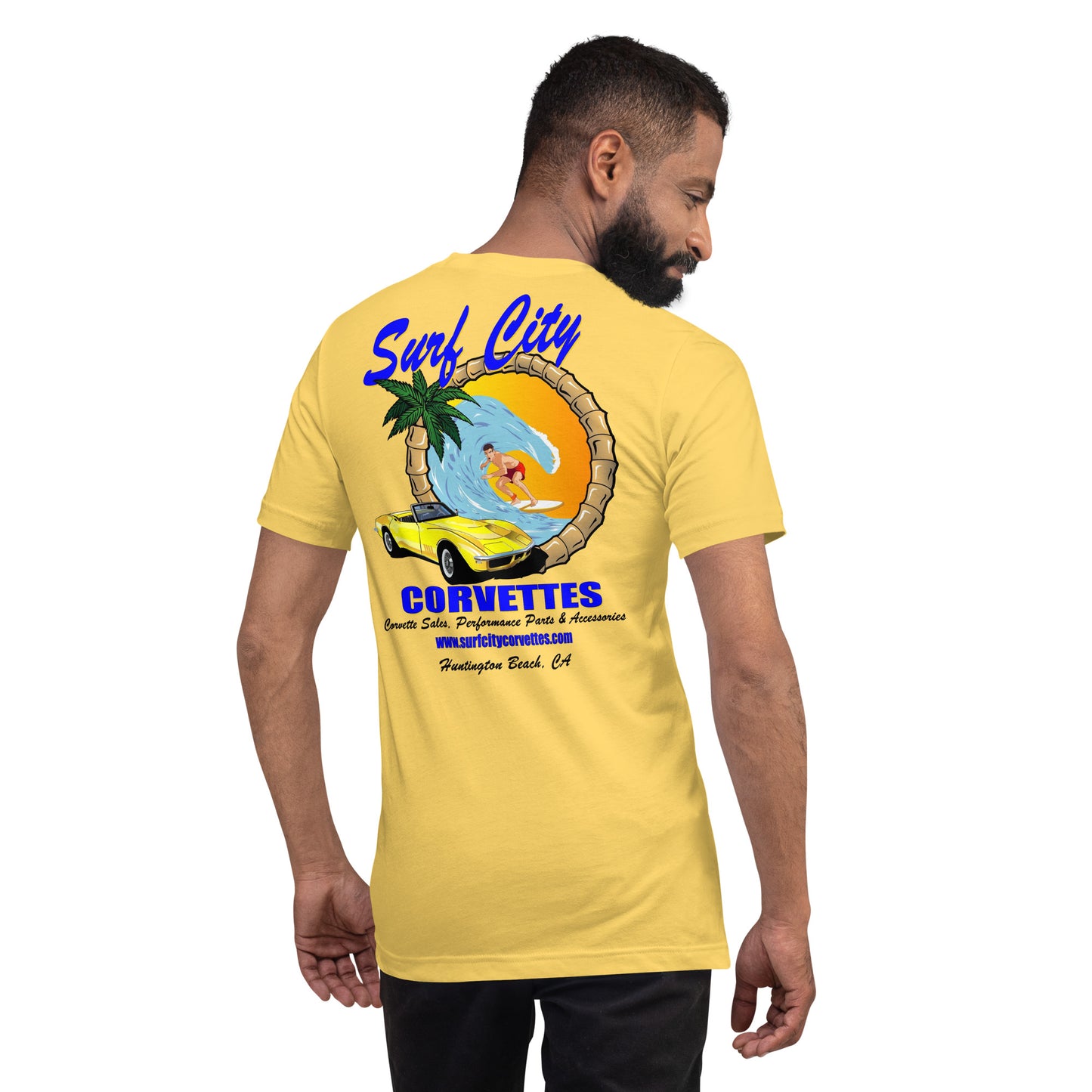 Surf City Corvettes T-Shirt - Yellow