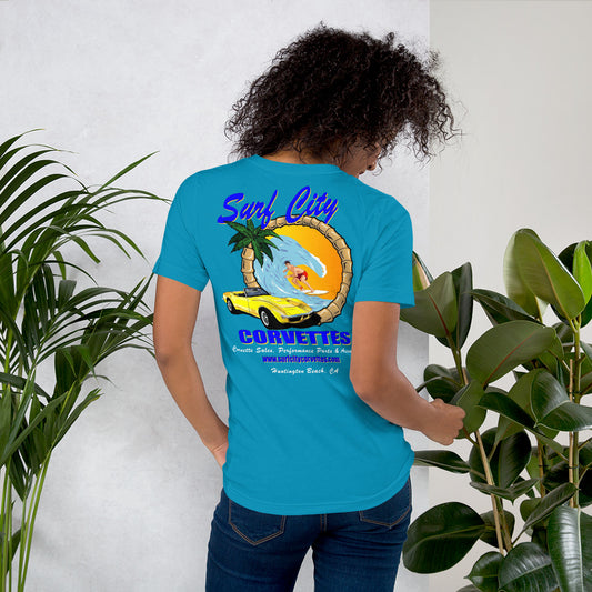 Surf City Corvettes T-Shirt - Aqua