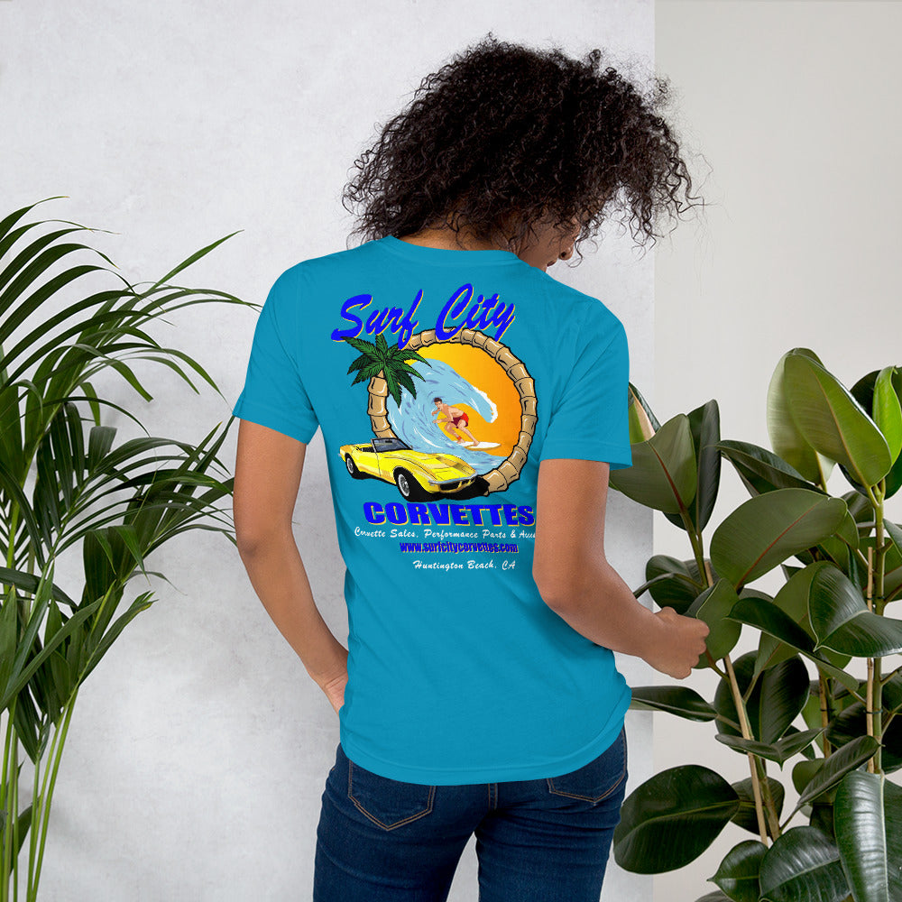 Surf City Corvettes Logo T-Shirt - Aqua