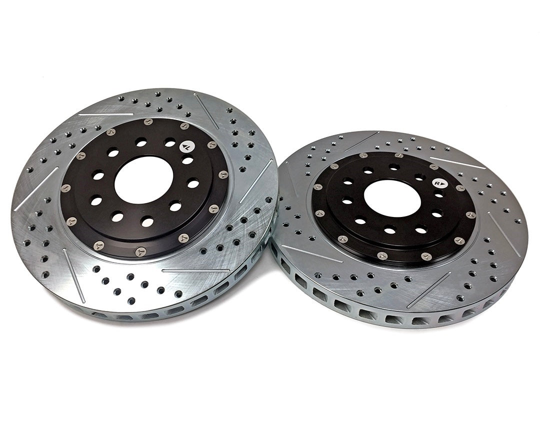 C5 Corvette Drilled/Slotted 2pc Front Brake Rotors: 1997-2004 - Baer EradiSpeed+