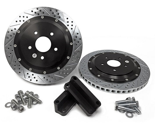 C5 Corvette Drilled/Slotted 2pc Rear Brake Rotors: 1997-2004 - Baer EradiSpeed+1 Upgrade Kit