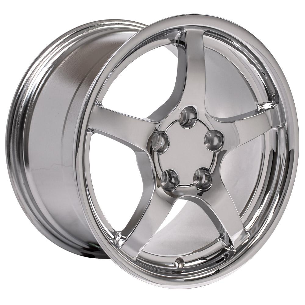 C5 Corvette 5-Spoke Deep Dish Wheel - Chrome