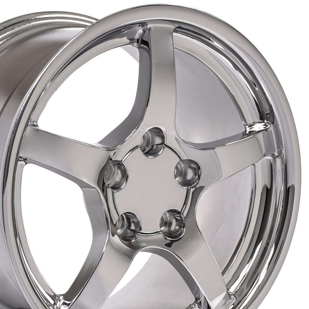 C5 Corvette 5-Spoke Deep Dish Wheel - Chrome