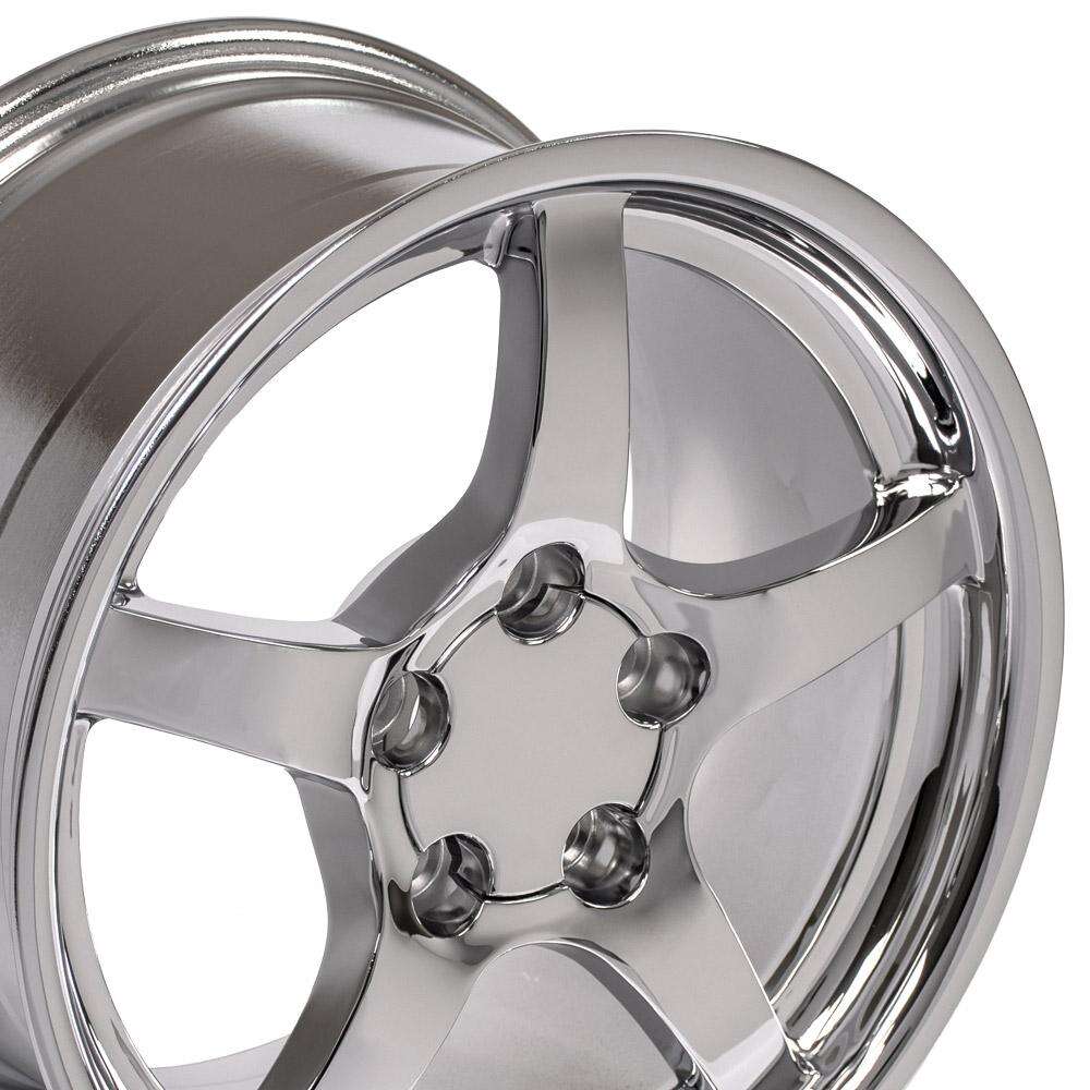 C5 Corvette 5-Spoke Deep Dish Wheel - Chrome