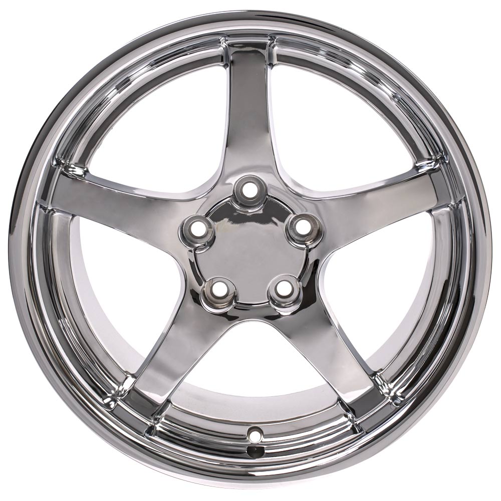 C5 Corvette 5-Spoke Deep Dish Wheel - Chrome