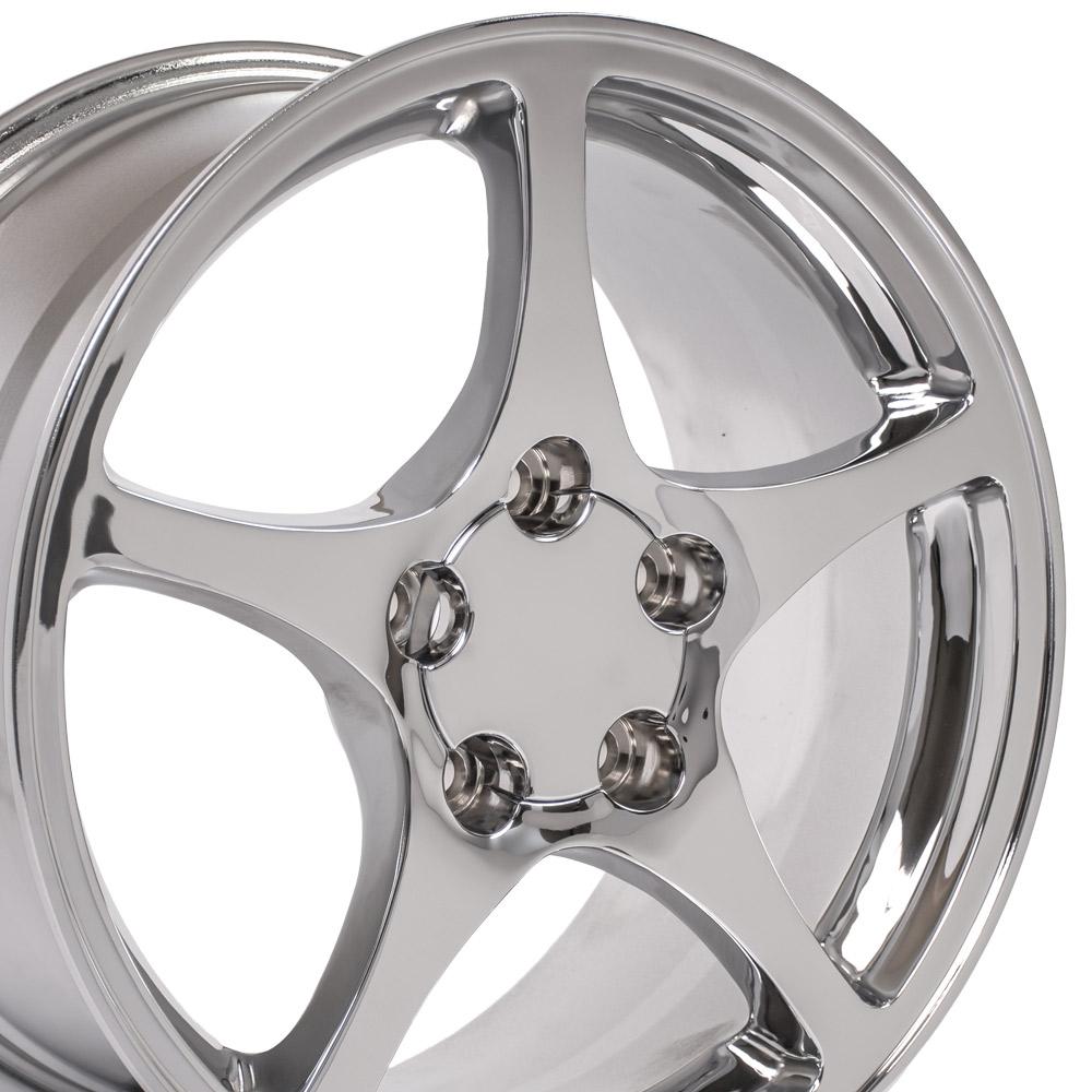 C5 Corvette 5-Spoke Replica Wheel - Chrome
