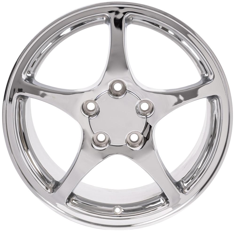 C5 Corvette 5-Spoke Replica Wheel - Chrome
