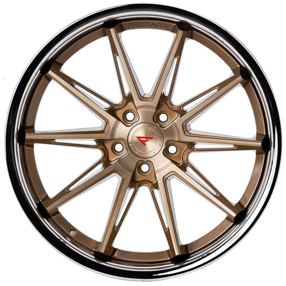 C6-C7 Corvette Wheels: Ferrada CM2 - Brushed Cobre w/ Chrome Lip (face)