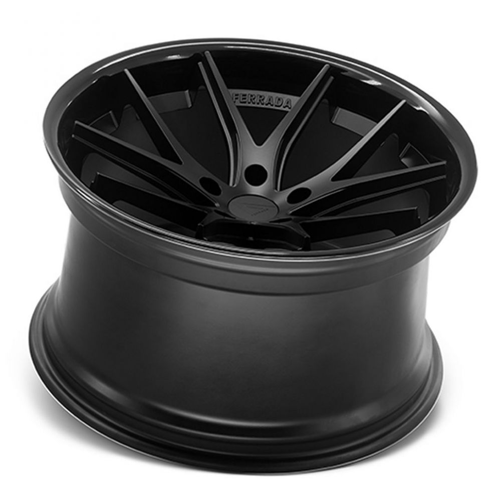 C6-C7 Corvette Wheels: Ferrada FR2 - Matte Black w/ Gloss Lip (concave)