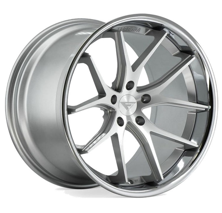 C6-C7 Corvette Wheels: Ferrada FR2 - Machine Silver w/ Chrome Lip