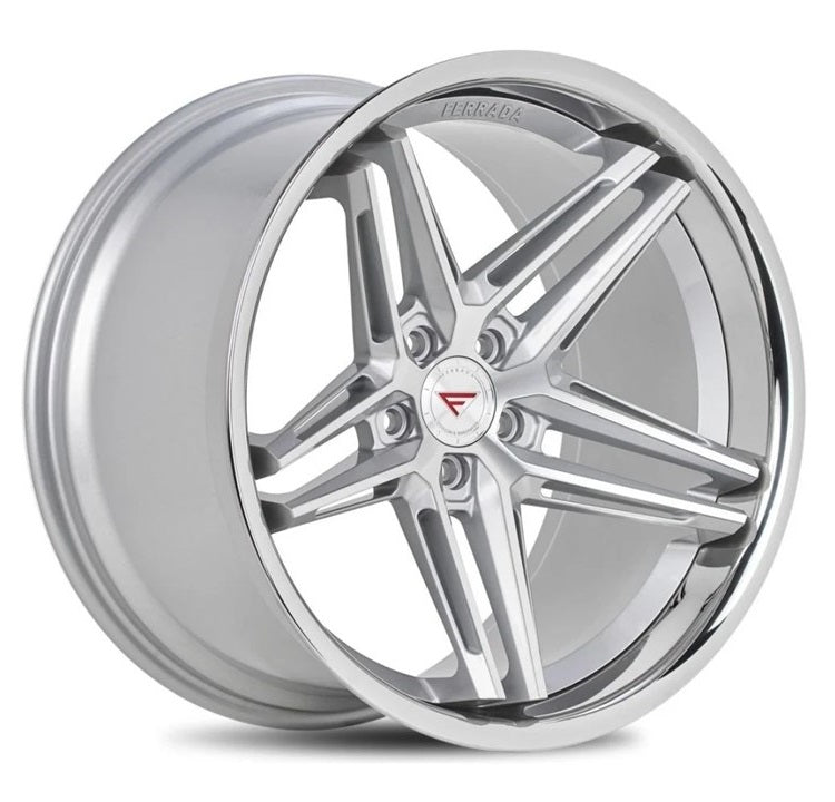 C6-C7 Corvette Wheels: Ferrada CM1 - Machine Silver w/ Chrome Lip