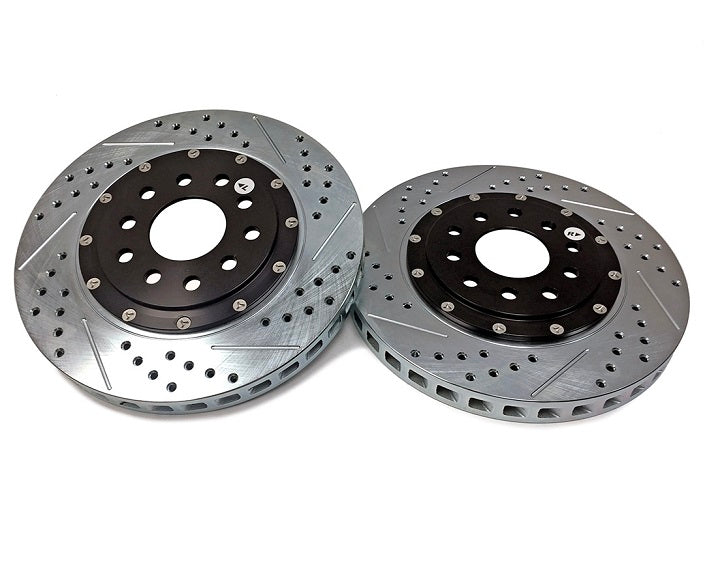 C6 Corvette Drilled/Slotted 2pc Front Brake Rotors: 2005-2013 - Baer EradiSpeed+