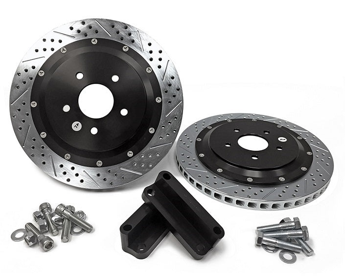 Corvette C6 Drilled/Slotted 2pc Rear Brake Rotors: 2005-2013 - Baer EradiSpeed+1 Upgrade Kit