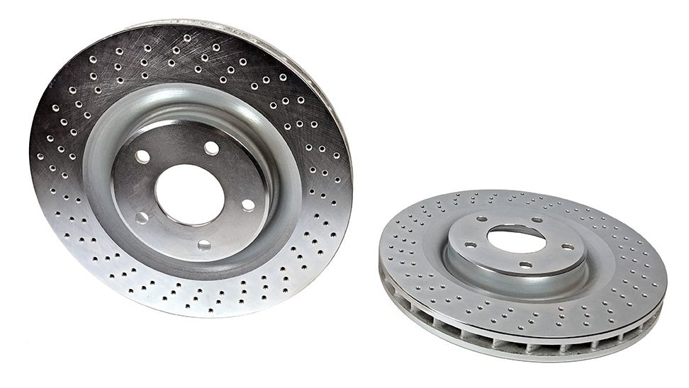 C6 Corvette Drilled OE Replacement Front Brake Rotors: 2005-2013 - Baer Sport Brakes