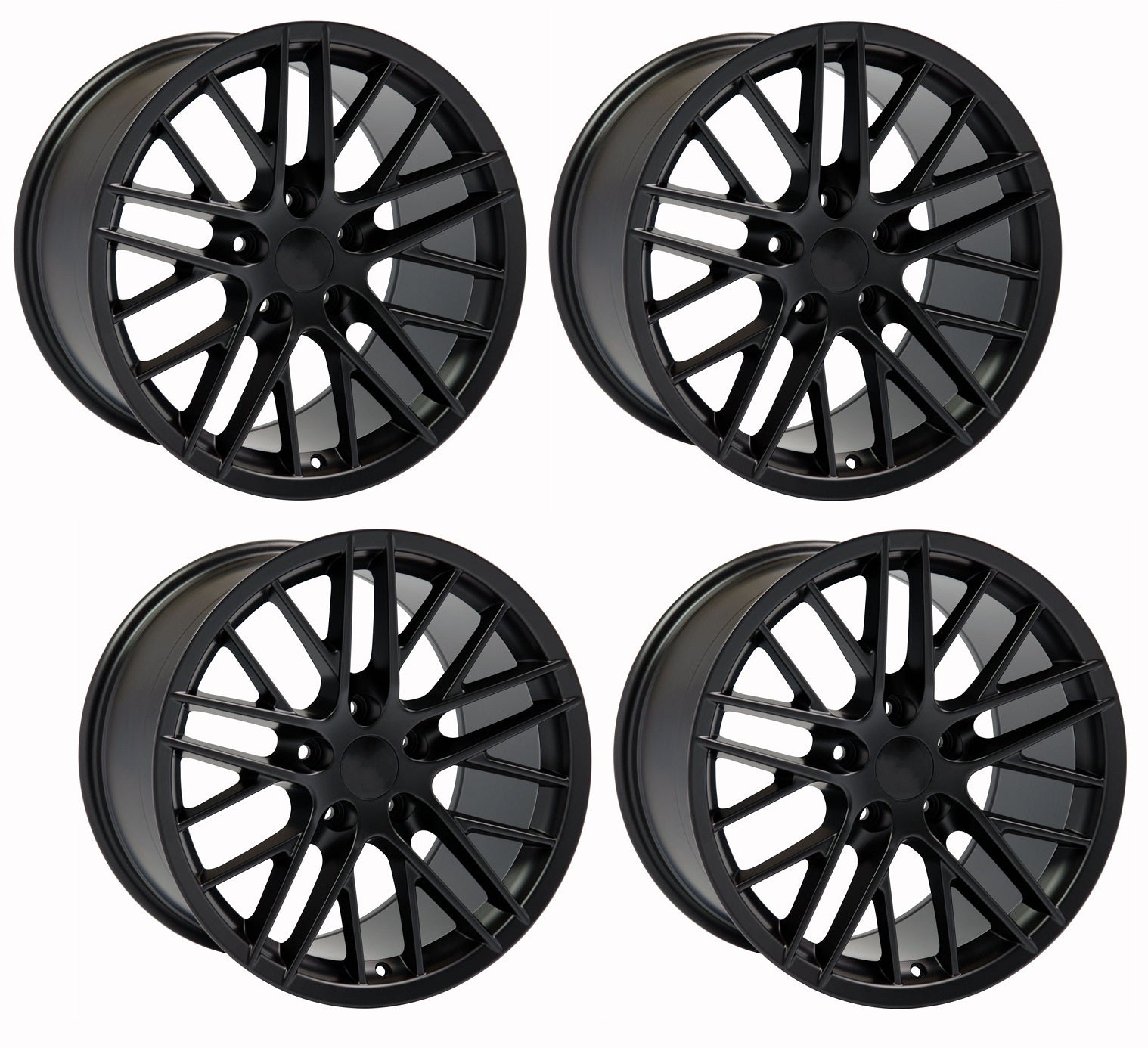 C6 Corvette ZR1 Replica Wheels - Satin Black (Set)
