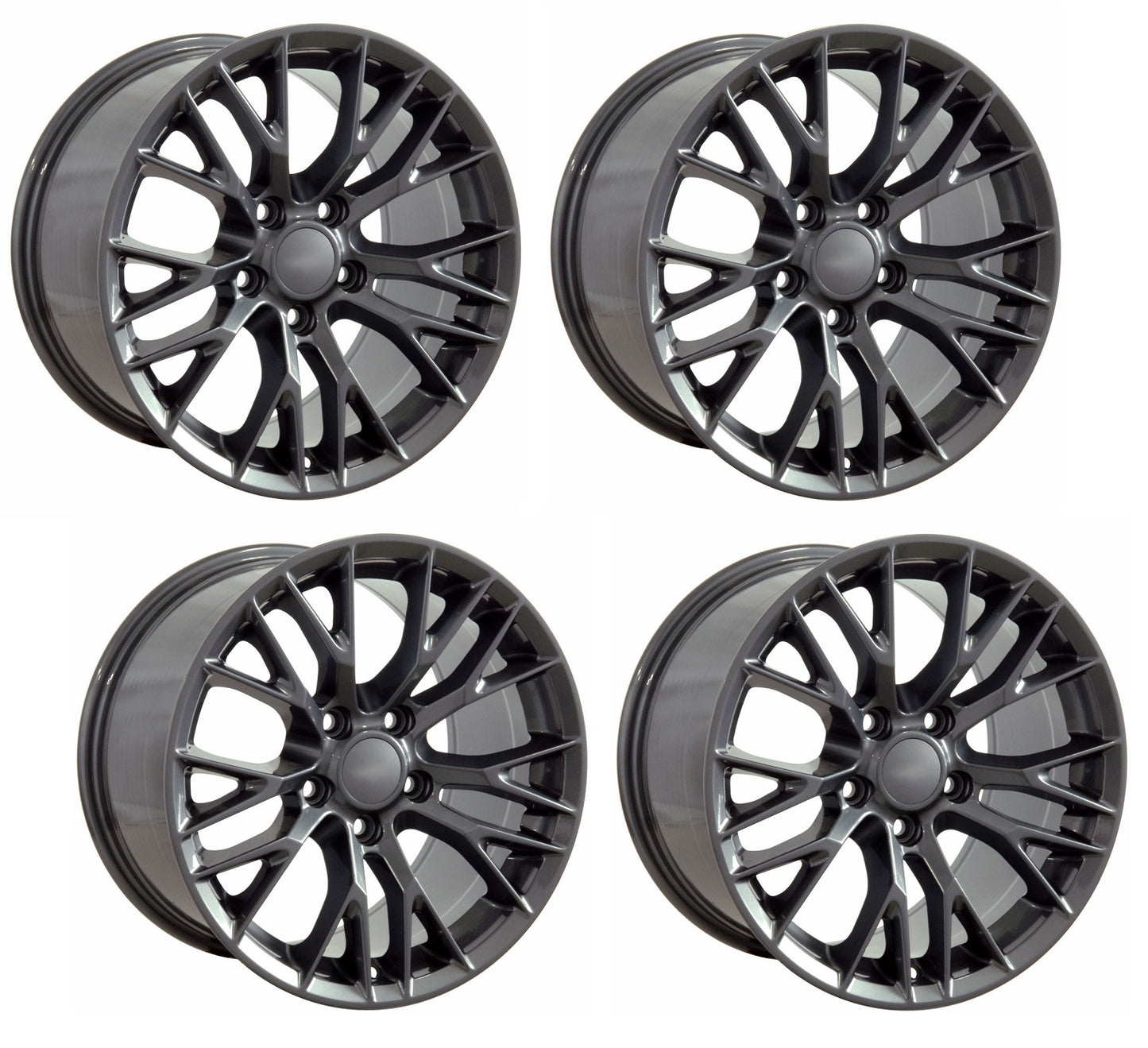 C7 Corvette Z06 Replica Wheels - Satin Gunmetal (Set)