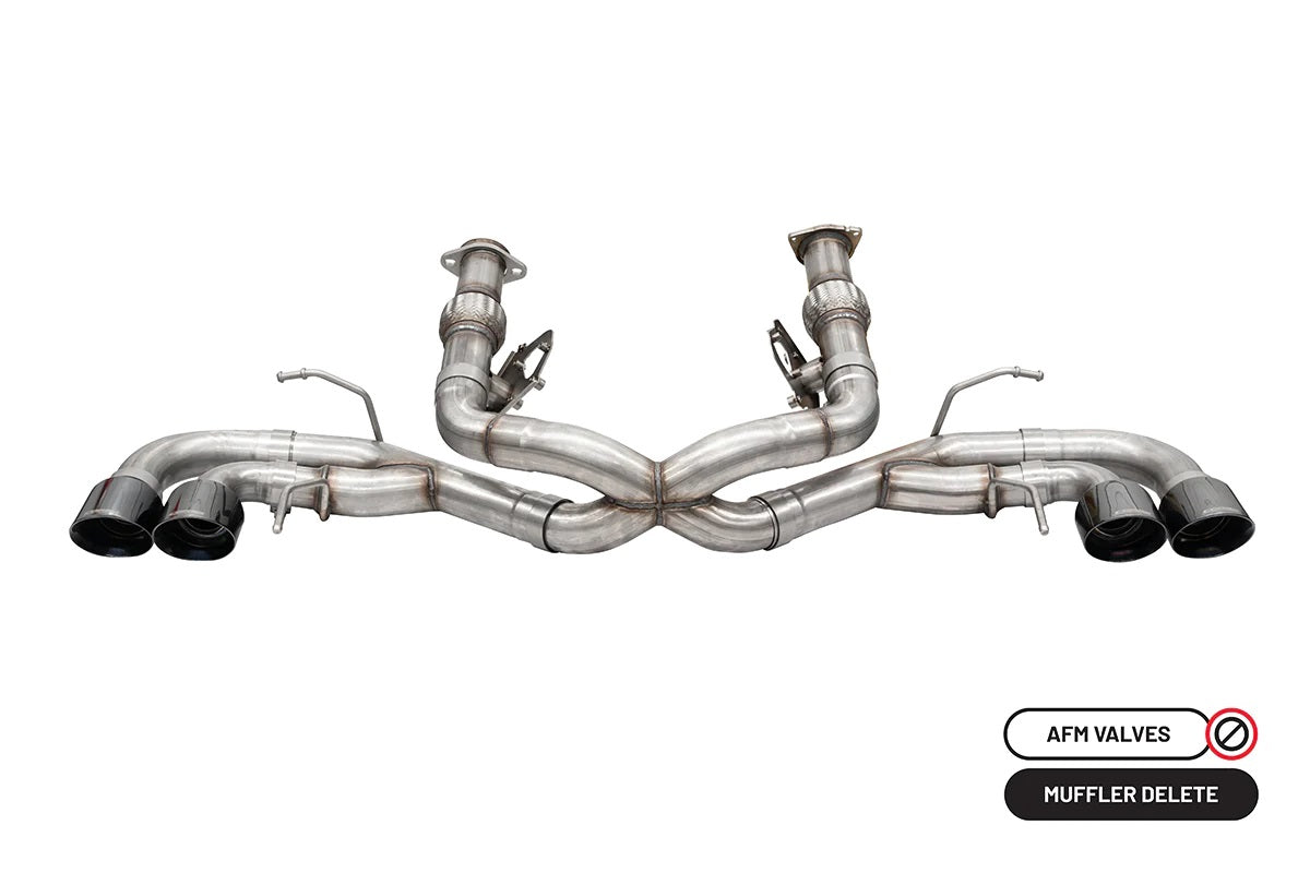 C8 Corvette Exhaust: Cat-Back w/o NPP; No AFM; Twin 4.5 in. Black Tips - Corsa Performance