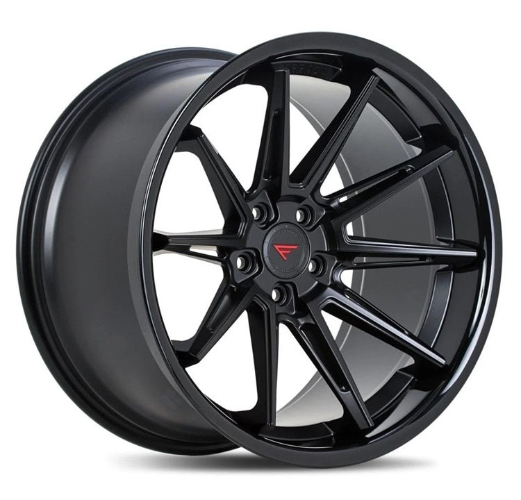 C8 Corvette Wheels: Ferrada CM2 - Matte Black w/ Gloss Black Lip