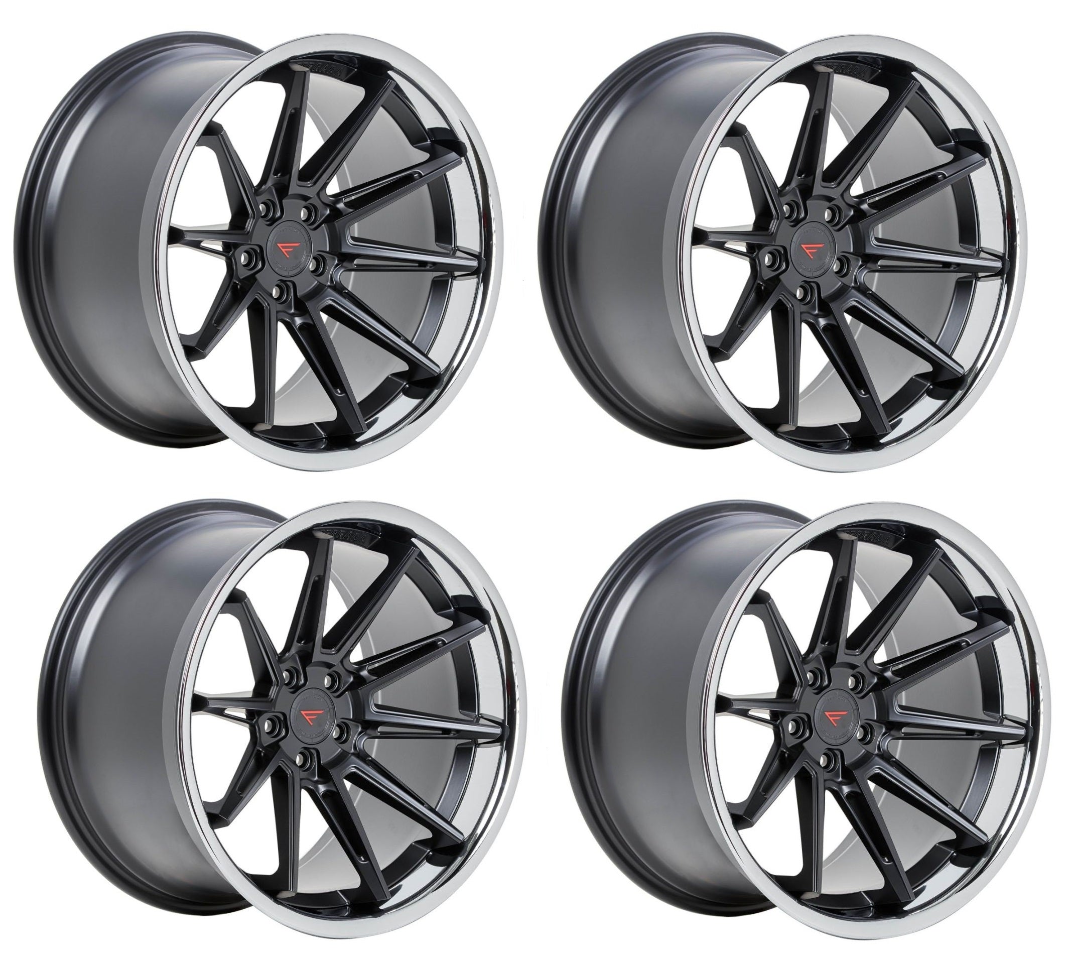 sv43-c black and silver with chrome lip Asanti ABL-23 SIGMA 5X114.3 24X9 +32 From design Ferrada CM2 Wheels for C8