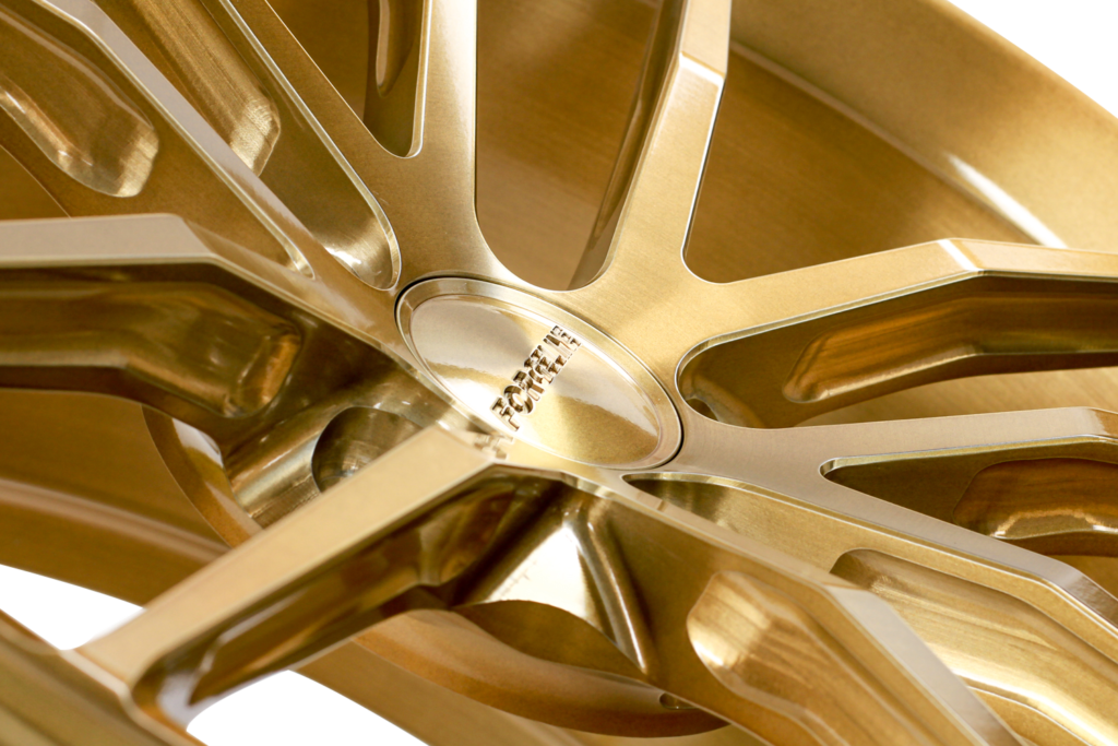 C8 Corvette Wheels: Forgeline AR1 - Gold (close up)