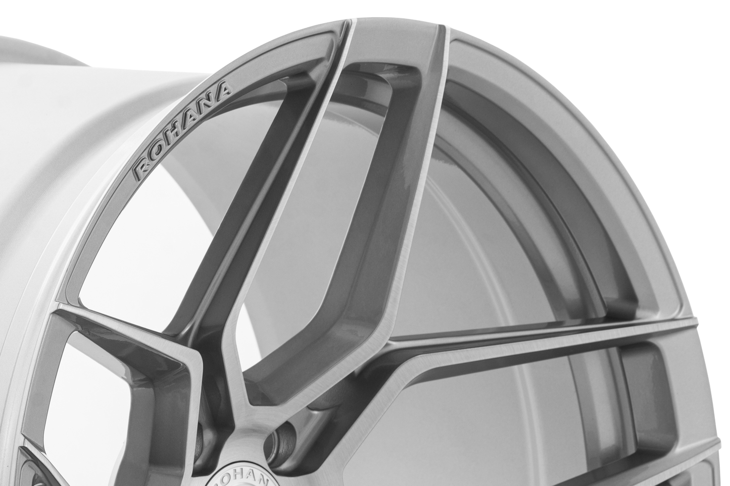 C8 Corvette Wheel: Rohana RFX11 - Brushed Titanium (close up)