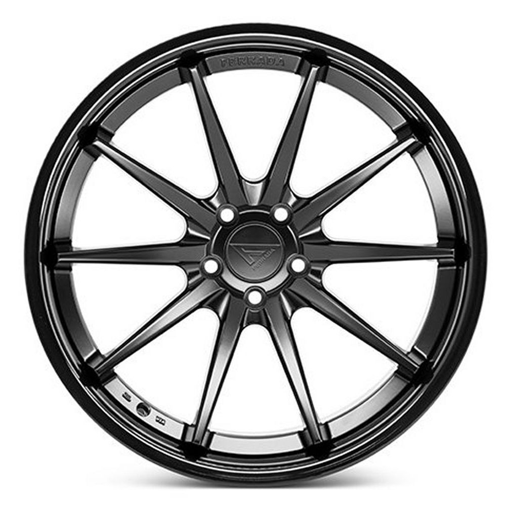 C8 Corvette Wheels: Ferrada FR4 - Matte Black w/ Gloss Lip