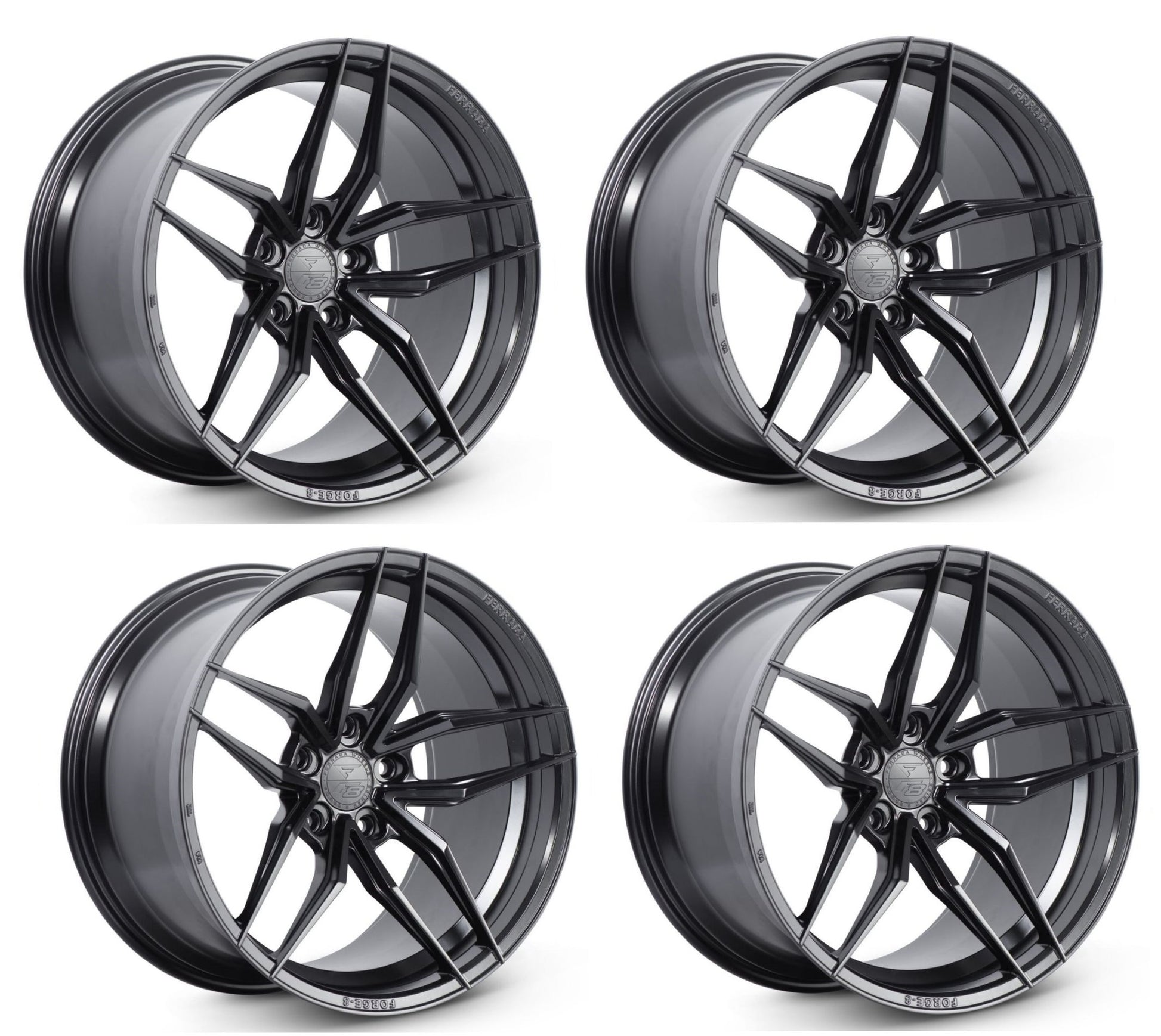 C8 Corvette Wheels: Ferrada Forge-8 FR5 - Matte Black (Set)