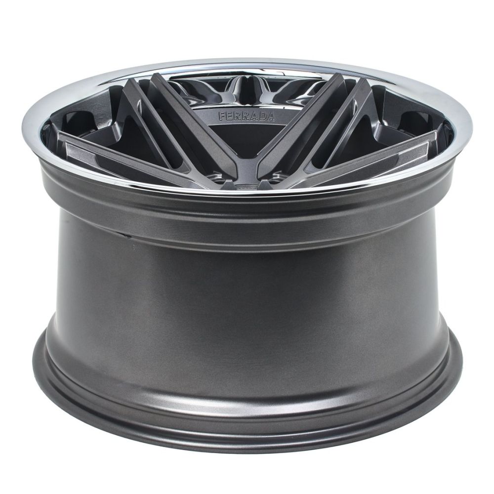 Corvette Wheels: Ferrada CM1 - Matte Graphite w/ Chrome Lip (concave)