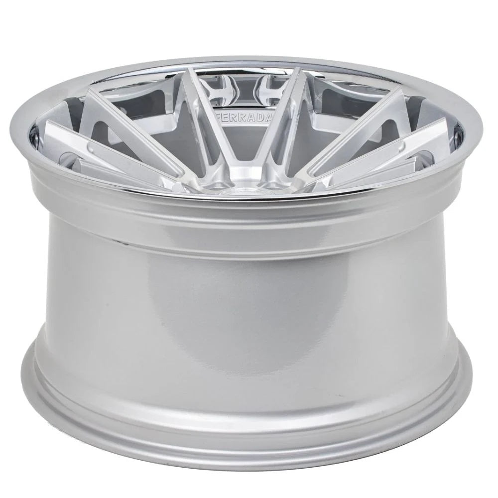 Corvette Wheels: Ferrada CM2 - Machine Silver w/ Chrome Lip (concave)