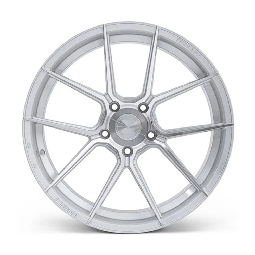 C8 Corvette Wheels: Ferrada Forge-8 FR8 - Machine Silver