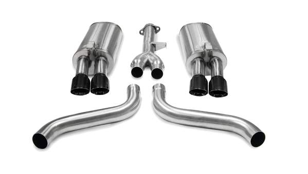 C4 Corvette 2.5 in. Cat-Back Exhaust w/ Twin 3.5 in. Black Tips, Sport Sound | 1986-1991 - Corsa Performance