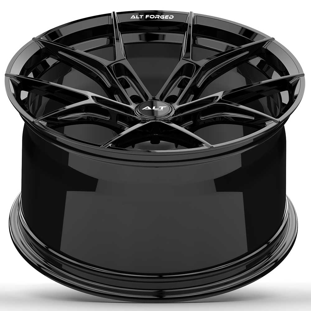 C8 Corvette Wheels: ALT Mach Rotary Forged - Gloss Black (concave)