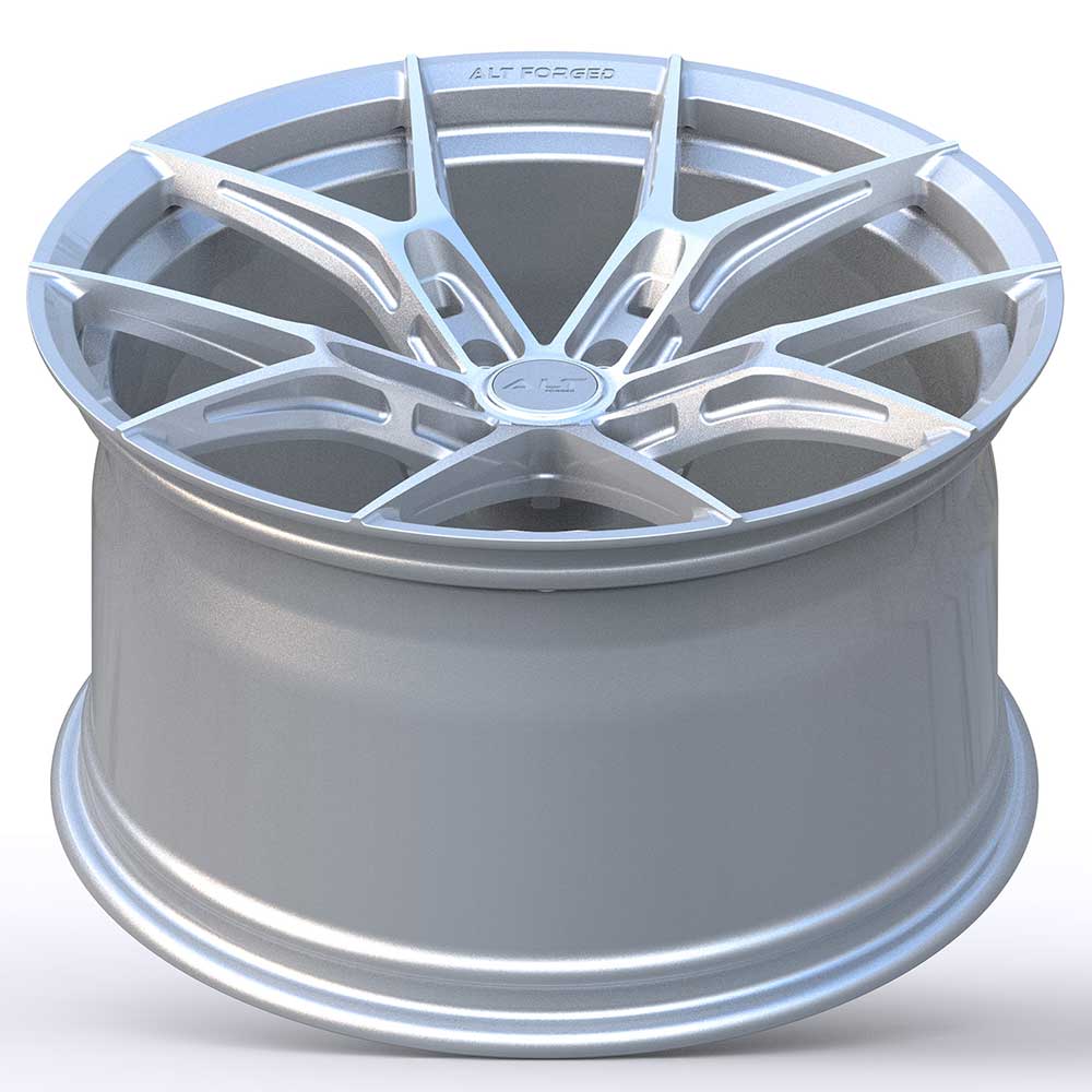 C8 Corvette Wheels: ALT Mach Rotary Forged - Silver w/ Machine Face (concave)