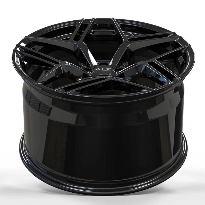 ALT12R Forged C6 Corvette Wheel – Gloss Black (concave view)