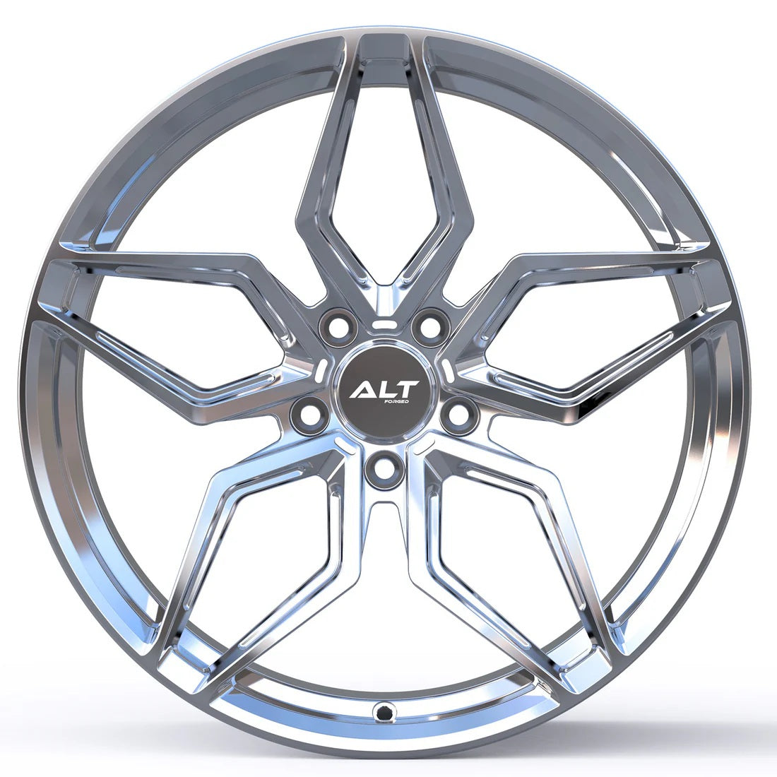 ALT5R Forged Polished Wheel for C6 Corvette (front view)