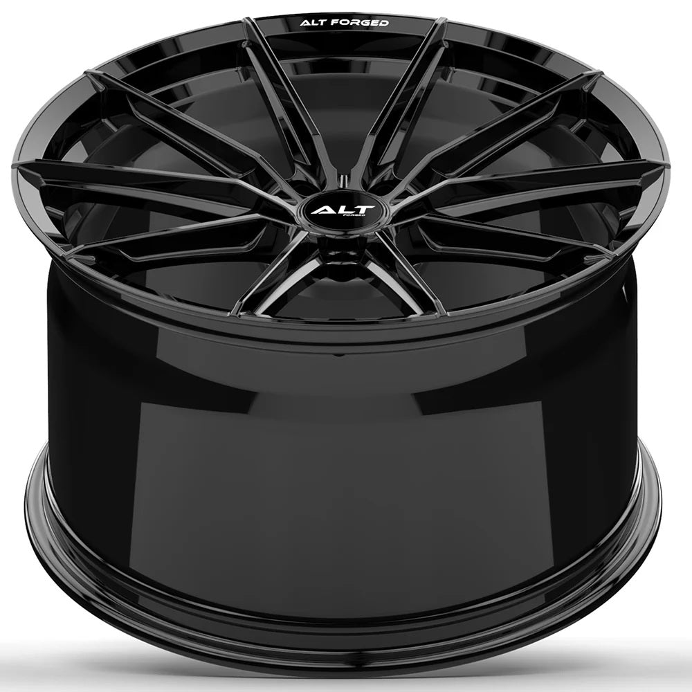 C6 Corvette Wheel – ALT6 Forged Gloss Black (concave view)