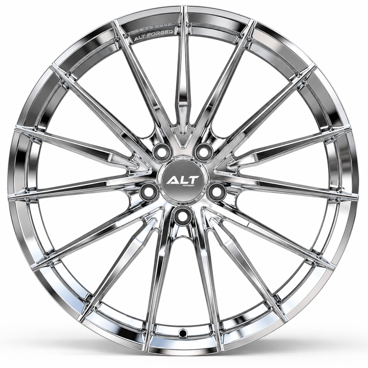 ALT8 Forged Wheel for C6 Corvette Fitment - Chrome (front view)