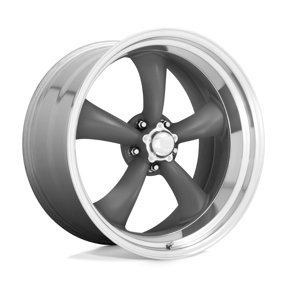 C3 Corvette Wheels: American Racing Classic Torq Thrust II - Mag Gray w/ Machine Lip