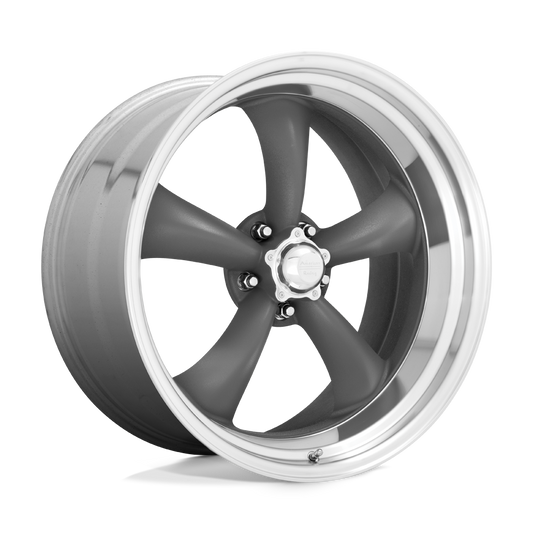 C3 Corvette Wheels: American Racing Classic Torq Thrust II - Mag Gray w/ Machine Lip