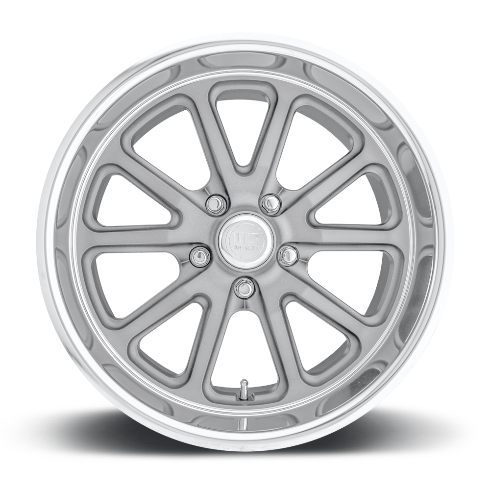 C3 Corvette Wheels: US Mags Rambler - Textured Gray (face)