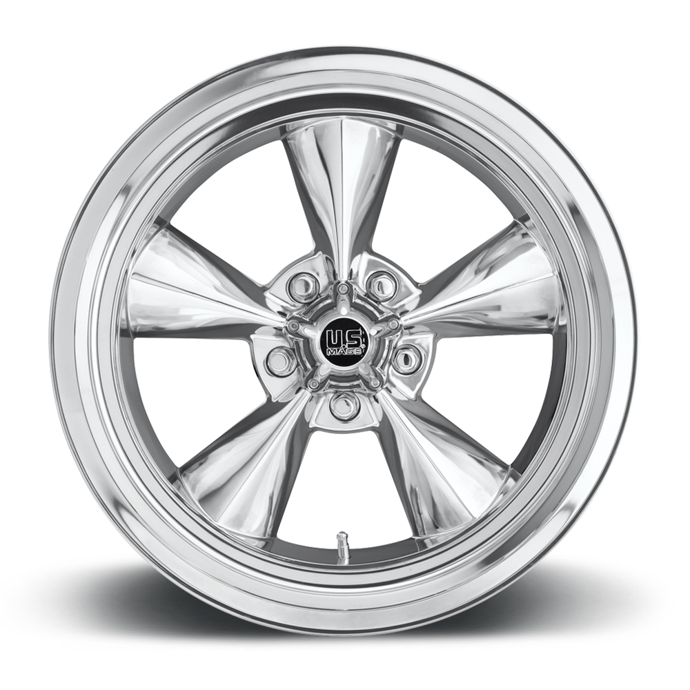 C3 Corvette Wheels: US Mags Standard 5-Spoke - Polished (face)