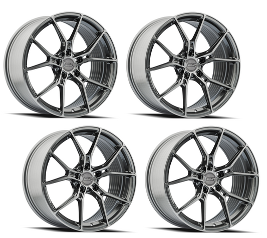 C5 Corvette E5 Daytona Wheels - Brushed Titanium (Set)