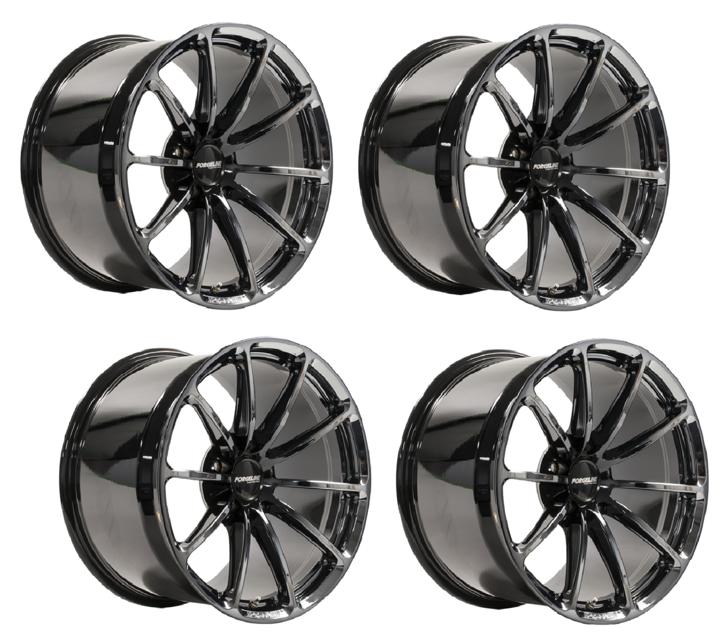 C5 Corvette Wheels: Forgeline GT1 - Black Chrome (Set)