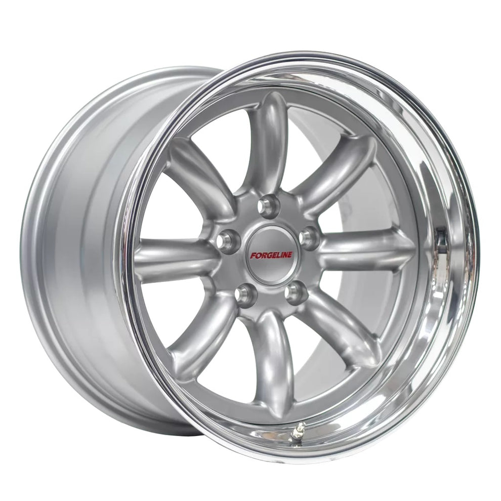 Forgeline MLT3 Wheels for C5 Corvettes - Hyper Silver w/ Polished Lip ...