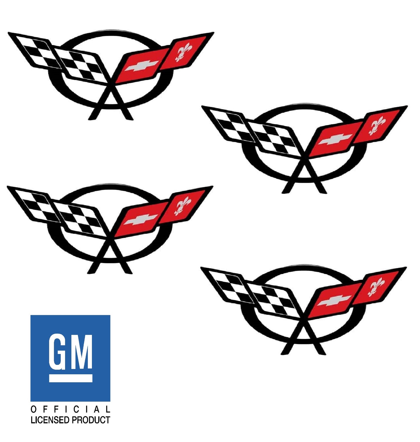 C5 Corvette Wheel Center Cap Vinyl Decals Surf City Corvettes