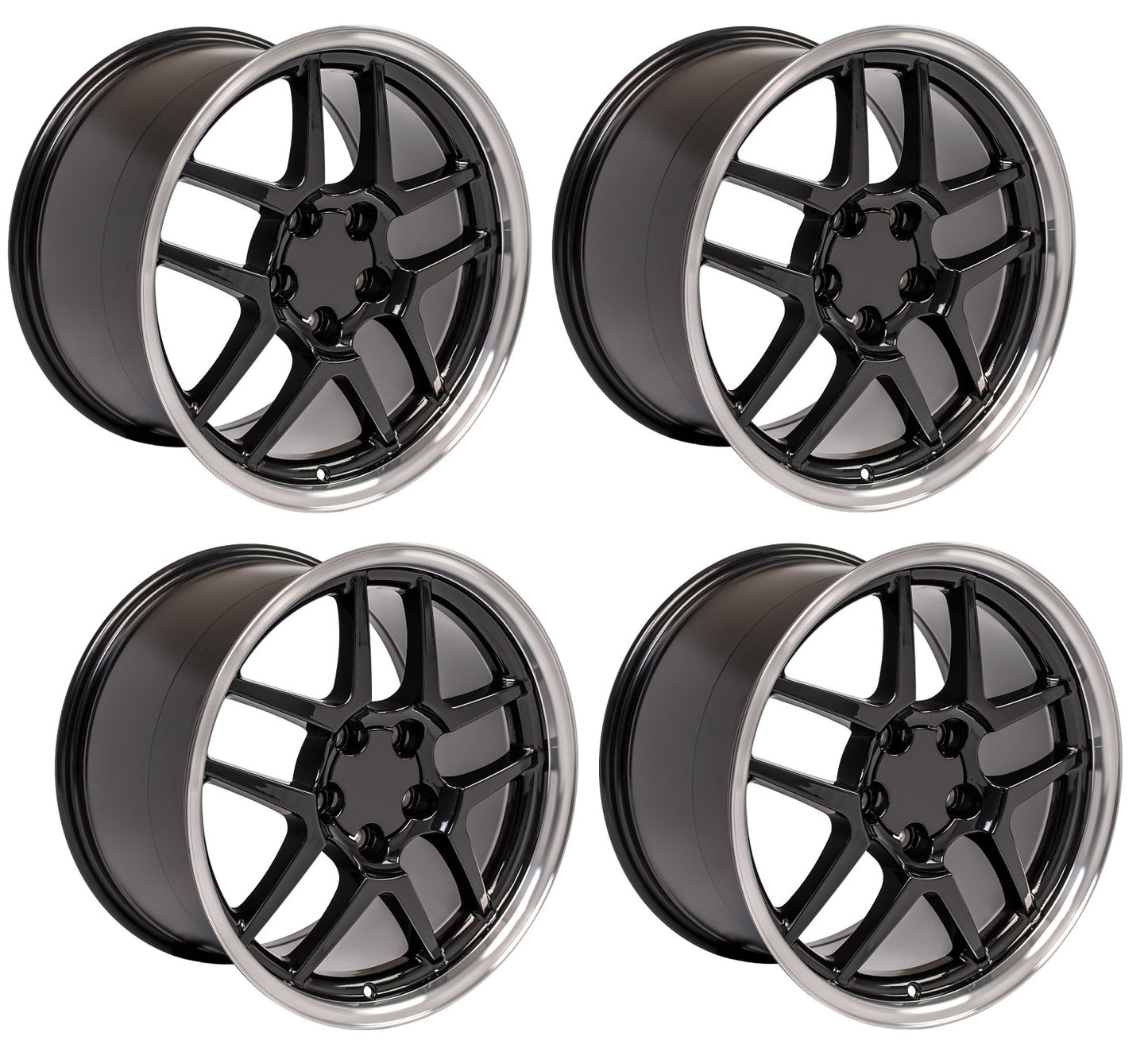 C5 Z06 Corvette Replica Wheels - Gloss Black Set of 4